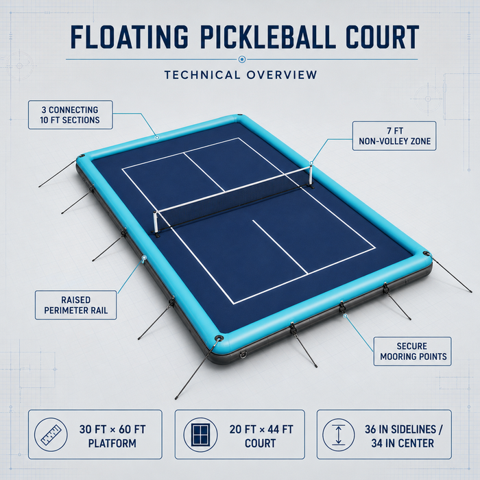 Floating Inflatable Pickleball Court