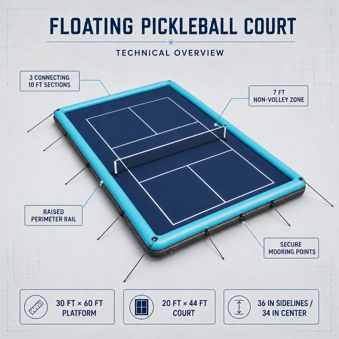 Floating Inflatable Pickleball Court